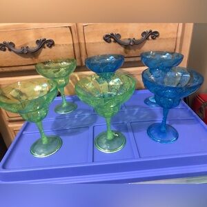 Margarita glasses
7 inches tall
Plastic